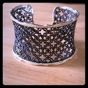 Kendra Scott Candice Gold Cuff Bracelet Gunmetal
